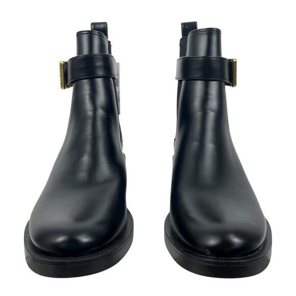 Mango Black Slip On Chelsea Boots Elastic Panel & Buckle Size 37/ 6.5 - Picture 4 of 12